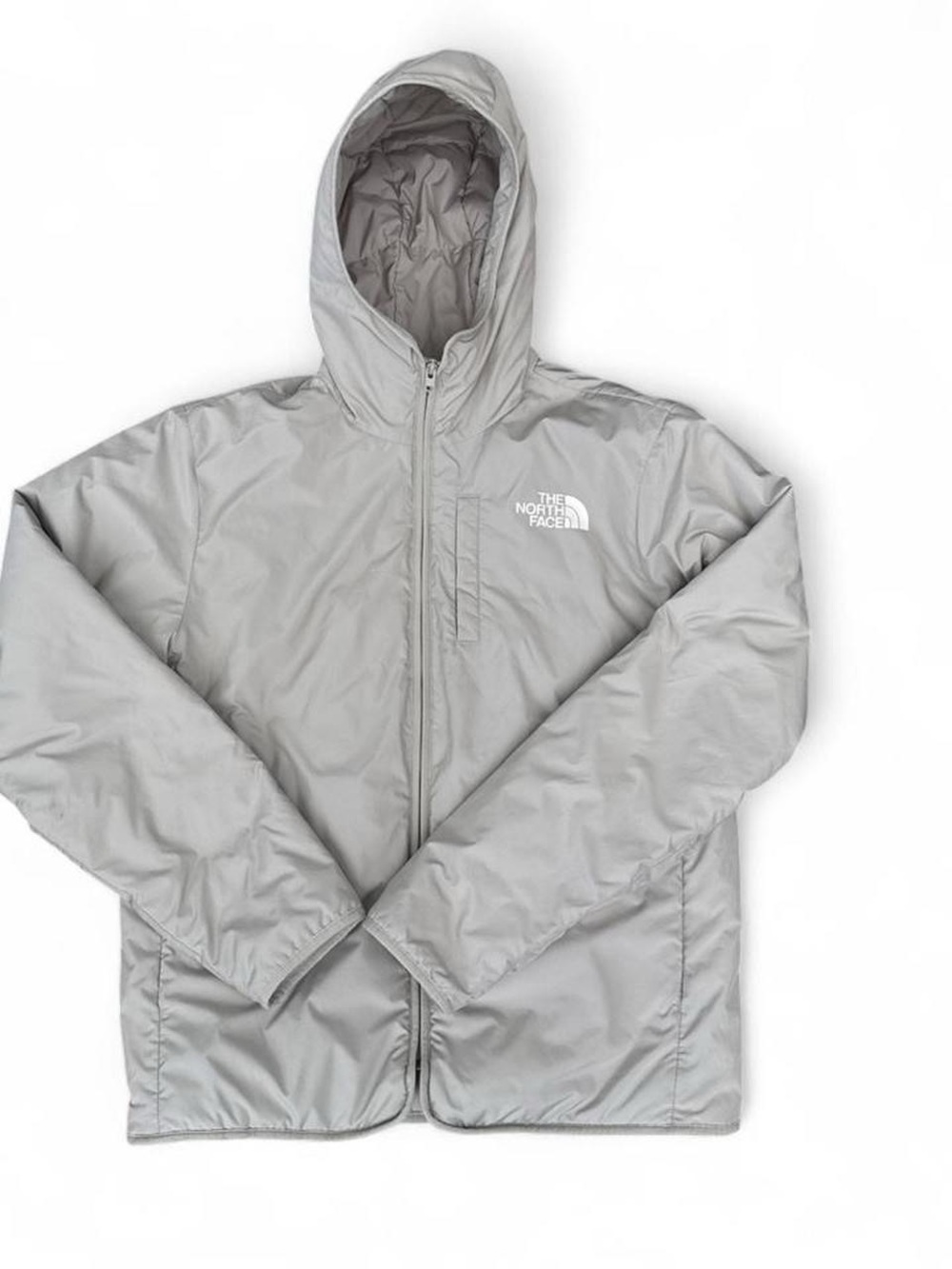 The North Face Men's Hooded Insulated Jacket in Light Gray
